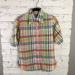 Vintage 70’s Levi’s Colorful Plaid Button Up Shirt